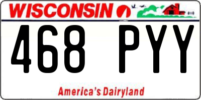 WI license plate 468PYY