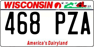 WI license plate 468PZA