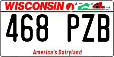 WI license plate 468PZB
