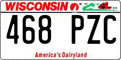 WI license plate 468PZC