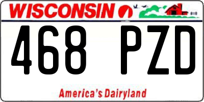 WI license plate 468PZD