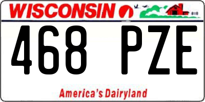 WI license plate 468PZE
