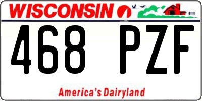 WI license plate 468PZF