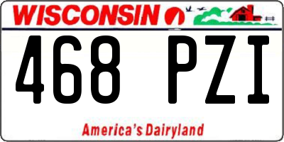 WI license plate 468PZI