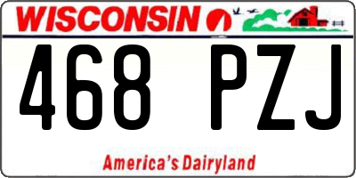 WI license plate 468PZJ