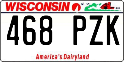 WI license plate 468PZK