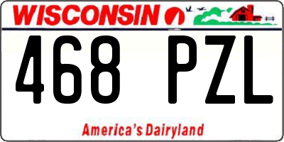 WI license plate 468PZL