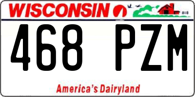 WI license plate 468PZM