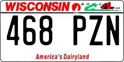 WI license plate 468PZN