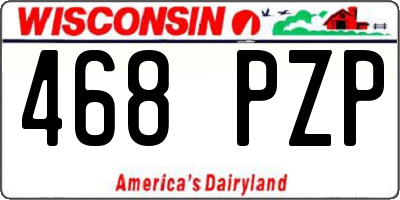 WI license plate 468PZP
