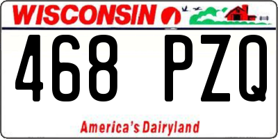 WI license plate 468PZQ