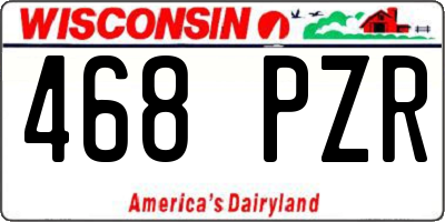 WI license plate 468PZR