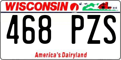 WI license plate 468PZS