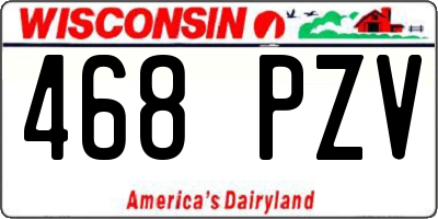 WI license plate 468PZV