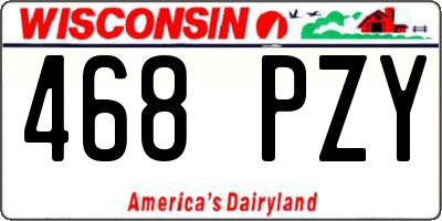 WI license plate 468PZY