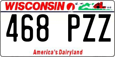 WI license plate 468PZZ