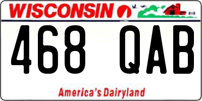 WI license plate 468QAB