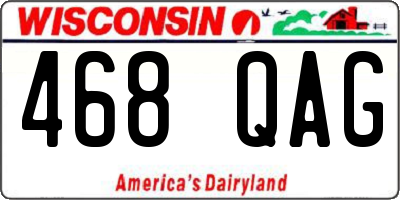 WI license plate 468QAG
