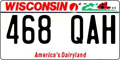 WI license plate 468QAH