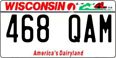 WI license plate 468QAM