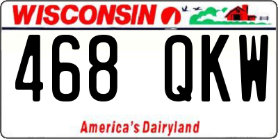 WI license plate 468QKW
