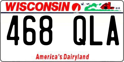 WI license plate 468QLA