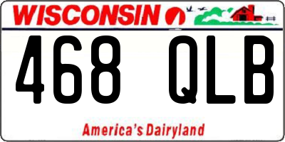 WI license plate 468QLB