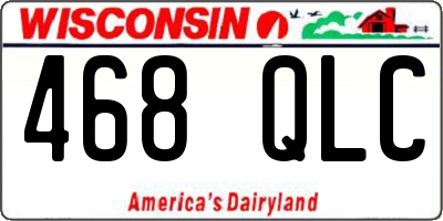 WI license plate 468QLC