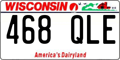 WI license plate 468QLE