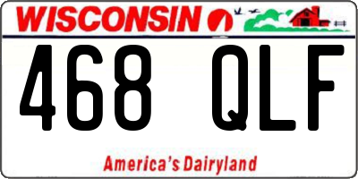 WI license plate 468QLF