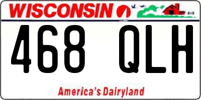 WI license plate 468QLH