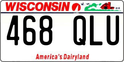 WI license plate 468QLU