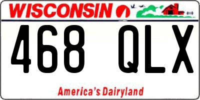 WI license plate 468QLX