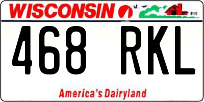 WI license plate 468RKL