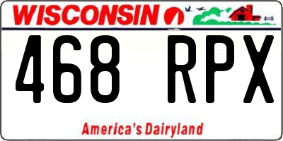 WI license plate 468RPX
