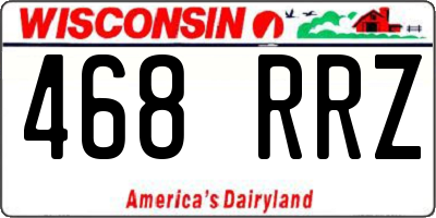 WI license plate 468RRZ