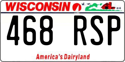 WI license plate 468RSP