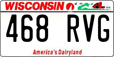 WI license plate 468RVG