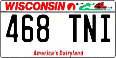 WI license plate 468TNI