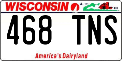 WI license plate 468TNS