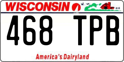 WI license plate 468TPB