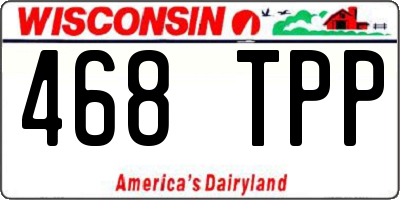 WI license plate 468TPP
