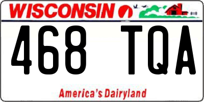 WI license plate 468TQA