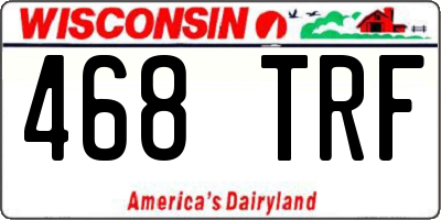 WI license plate 468TRF