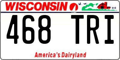 WI license plate 468TRI