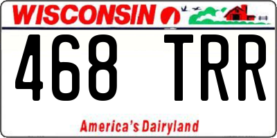 WI license plate 468TRR
