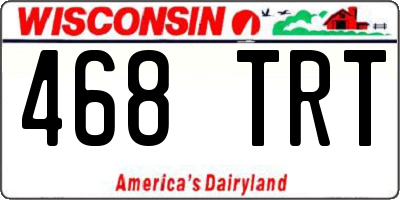 WI license plate 468TRT