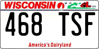 WI license plate 468TSF