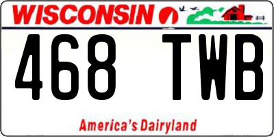 WI license plate 468TWB