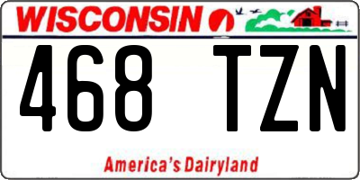 WI license plate 468TZN